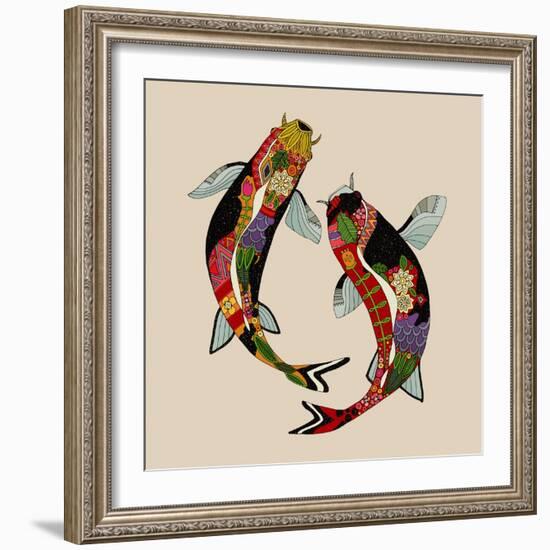 Two Koi-Sharon Turner-Framed Art Print