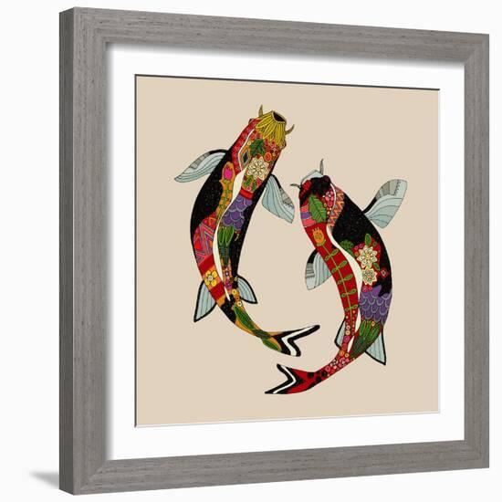 Two Koi-Sharon Turner-Framed Art Print