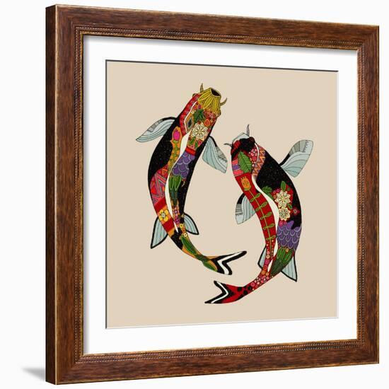 Two Koi-Sharon Turner-Framed Art Print