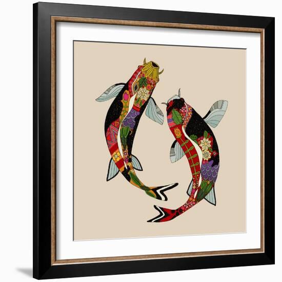 Two Koi-Sharon Turner-Framed Art Print