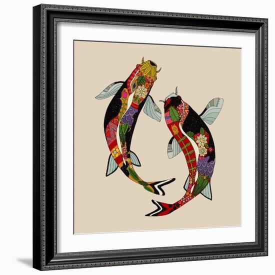 Two Koi-Sharon Turner-Framed Art Print