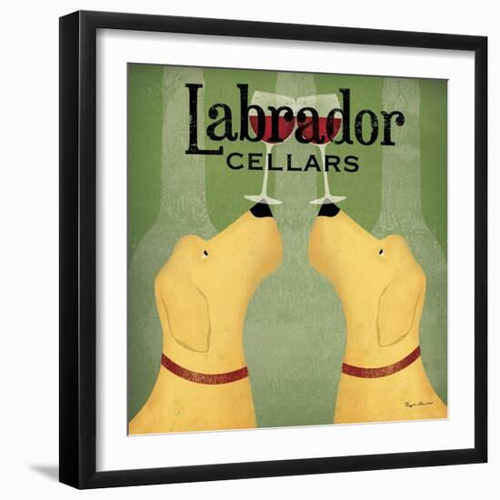 Two Labrador Wine Dogs Square-Ryan Fowler-Framed Premium Giclee Print