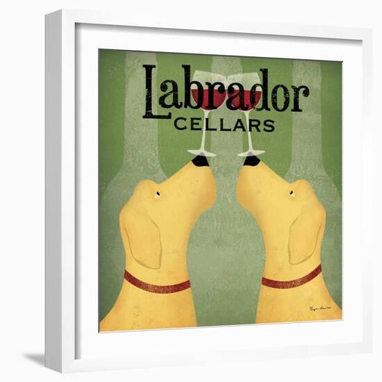 Two Labrador Wine Dogs Square-Ryan Fowler-Framed Premium Giclee Print