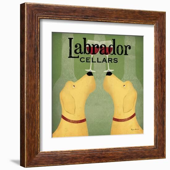 Two Labrador Wine Dogs Square-Ryan Fowler-Framed Art Print