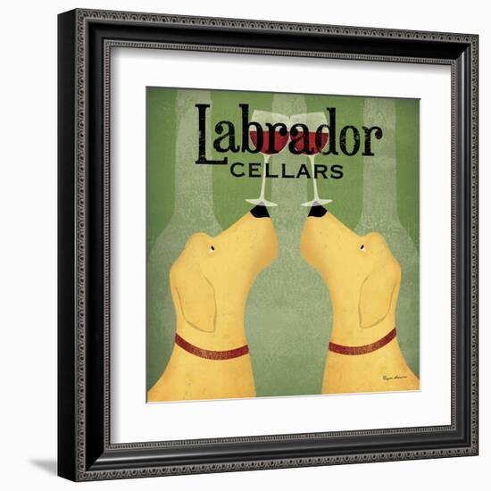 Two Labrador Wine Dogs Square-Ryan Fowler-Framed Art Print