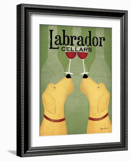 Two Labrador Wine Dogs-Ryan Fowler-Framed Art Print