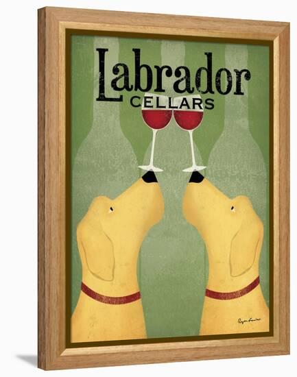 Two Labrador Wine Dogs-Ryan Fowler-Framed Stretched Canvas