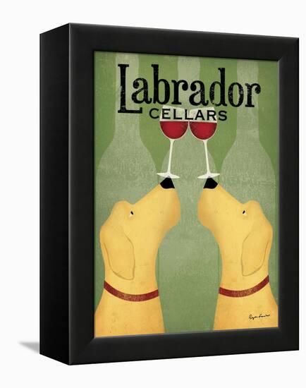 Two Labrador Wine Dogs-Ryan Fowler-Framed Stretched Canvas