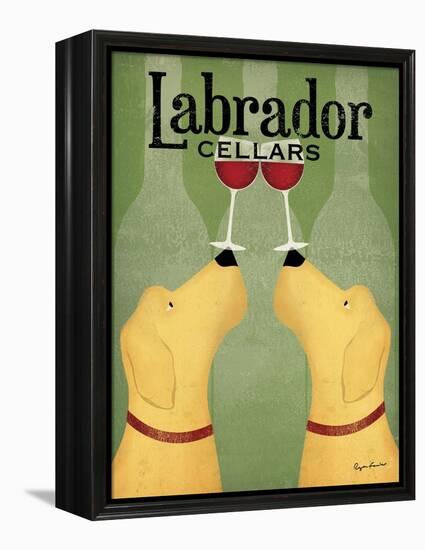 Two Labrador Wine Dogs-Ryan Fowler-Framed Stretched Canvas