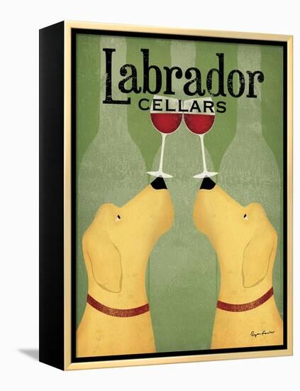 Two Labrador Wine Dogs-Ryan Fowler-Framed Stretched Canvas