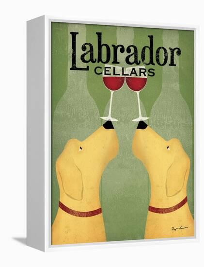 Two Labrador Wine Dogs-Ryan Fowler-Framed Stretched Canvas