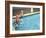 Two Ladies Getting into a Swimming Pool, 2000-Peter Breeden-Framed Giclee Print