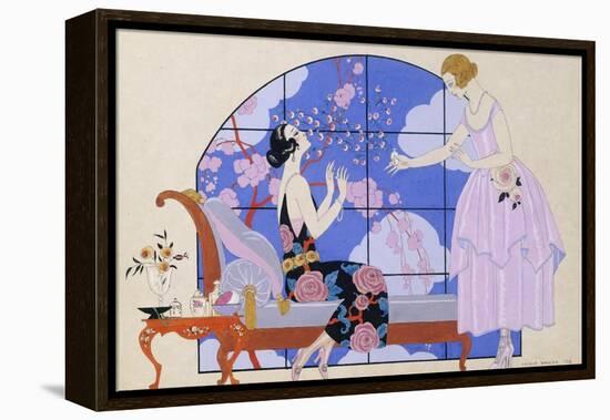 Two Ladies in a Salon, 1924-Georges Barbier-Framed Premier Image Canvas