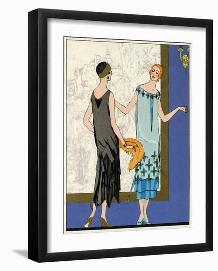 Two Ladies in Dresses by Doeuillet-null-Framed Art Print