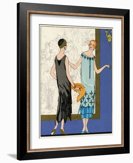 Two Ladies in Dresses by Doeuillet-null-Framed Art Print