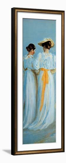 Two Ladies on the Beach (detail)-Michael Peter Ancher-Framed Art Print