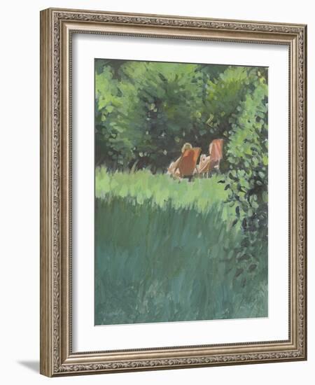 Two Ladies Relaxing In Sun-Jennifer Wright-Framed Giclee Print