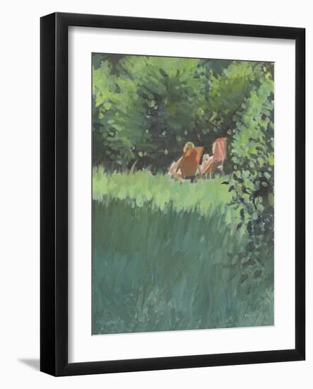 Two Ladies Relaxing In Sun-Jennifer Wright-Framed Giclee Print