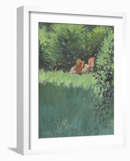 Two Ladies Relaxing In Sun-Jennifer Wright-Framed Giclee Print