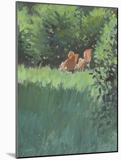 Two Ladies Relaxing In Sun-Jennifer Wright-Mounted Giclee Print