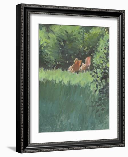 Two Ladies Relaxing In Sun-Jennifer Wright-Framed Giclee Print