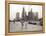 Two Ladies Walking the Sidewalk Skyscrapers in Chicago America's Windy City, in the 1960s-null-Framed Premier Image Canvas