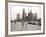 Two Ladies Walking the Sidewalk Skyscrapers in Chicago America's Windy City, in the 1960s-null-Framed Photographic Print