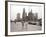 Two Ladies Walking the Sidewalk Skyscrapers in Chicago America's Windy City, in the 1960s-null-Framed Photographic Print