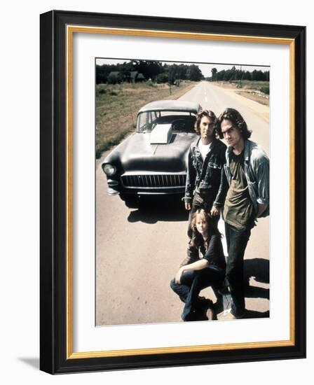 Two-Lane Blacktop, Dennis Wilson, James Taylor, Laurie Bird, 1971-null-Framed Photo