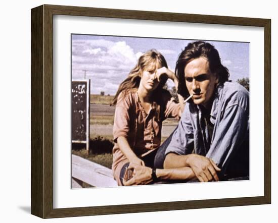 Two-Lane Blacktop, Laurie Bird, James Taylor, 1971-null-Framed Photo