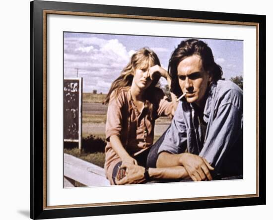 Two-Lane Blacktop, Laurie Bird, James Taylor, 1971-null-Framed Photo