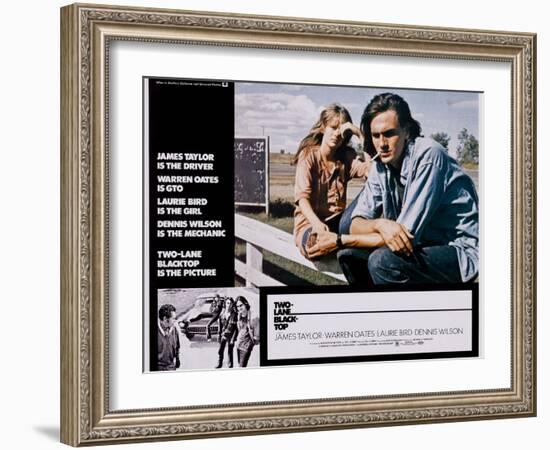 Two-Lane Blacktop, Laurie Bird, James Taylor, 1971-null-Framed Art Print