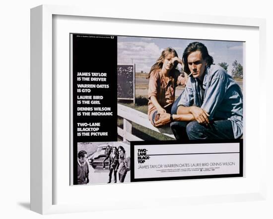 Two-Lane Blacktop, Laurie Bird, James Taylor, 1971-null-Framed Art Print