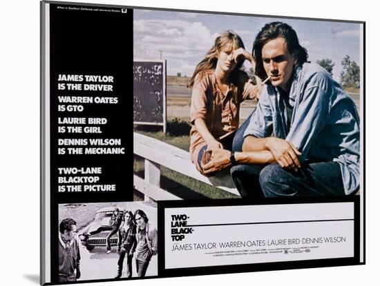 Two-Lane Blacktop, Laurie Bird, James Taylor, 1971-null-Mounted Art Print