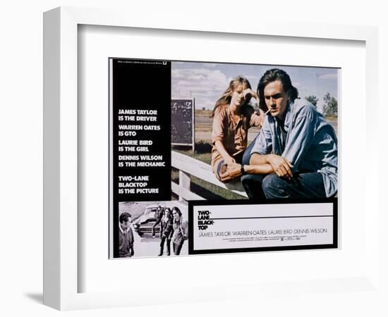 Two-Lane Blacktop, Laurie Bird, James Taylor, 1971-null-Framed Art Print