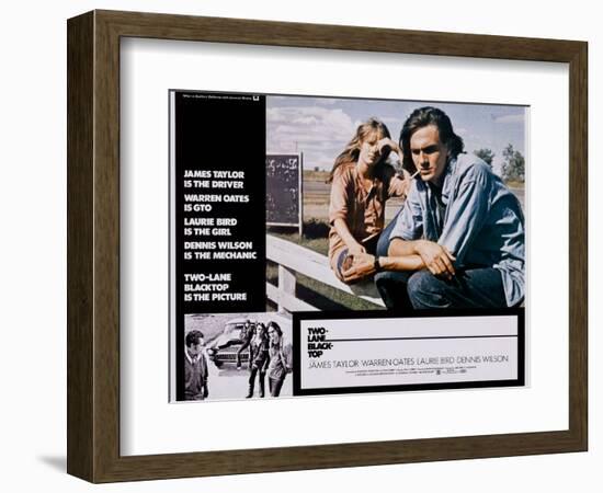 Two-Lane Blacktop, Laurie Bird, James Taylor, 1971-null-Framed Premium Giclee Print