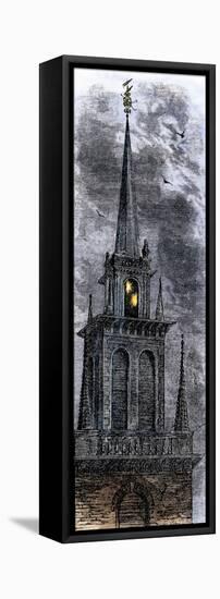 Two Lanterns in the Belfry of the Old North Church, Signalling Paul Revere Ride, 1775-null-Framed Premier Image Canvas