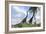 Two Large Brachiosaurus Grazing on a Tall Tree-null-Framed Art Print