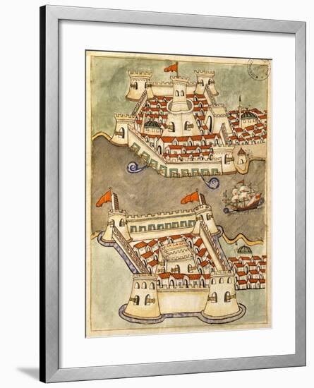 Two Large Fortresses on the Bosphorus; One on the Greek Side and the Other in Anatolia-null-Framed Giclee Print