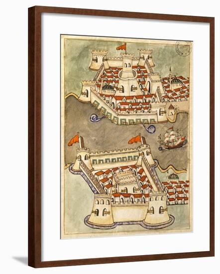 Two Large Fortresses on the Bosphorus; One on the Greek Side and the Other in Anatolia-null-Framed Giclee Print