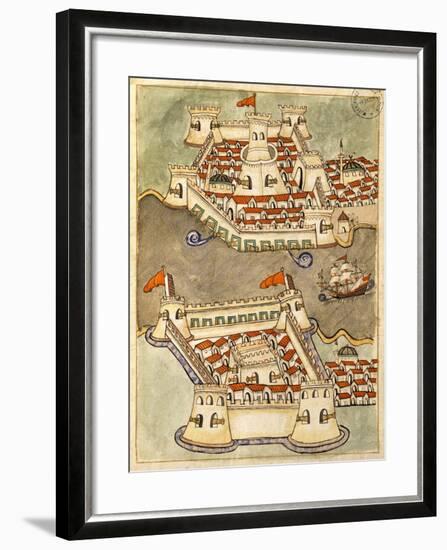 Two Large Fortresses on the Bosphorus; One on the Greek Side and the Other in Anatolia-null-Framed Giclee Print