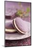 Two Lavender Whoopie Pies on a Plate-Lew Robertson-Mounted Photographic Print