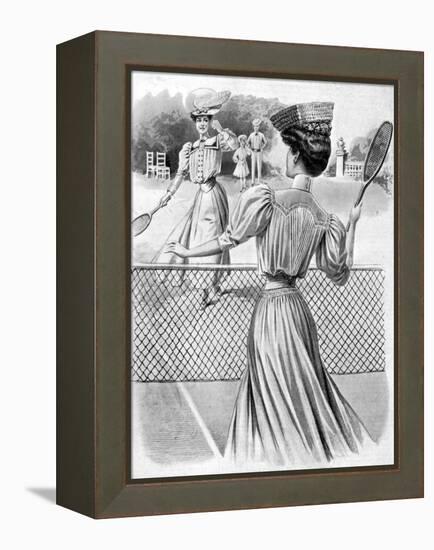 Two Lawn Tennis Costumes for October, 1905-null-Framed Premier Image Canvas