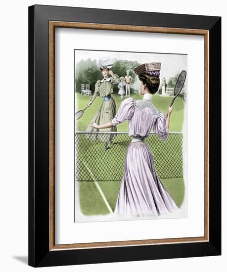 Two lawn tennis costumes for October, 1905-Unknown-Framed Giclee Print