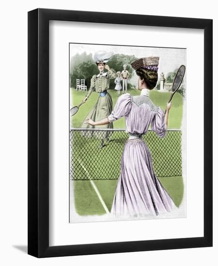 Two lawn tennis costumes for October, 1905-Unknown-Framed Giclee Print