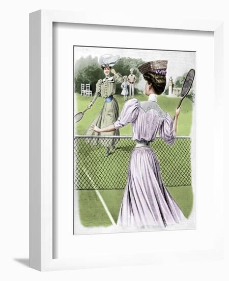 Two lawn tennis costumes for October, 1905-Unknown-Framed Giclee Print