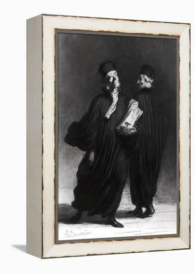 Two Lawyers, circa 1862-Honore Daumier-Framed Premier Image Canvas