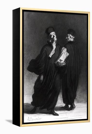 Two Lawyers, circa 1862-Honore Daumier-Framed Premier Image Canvas