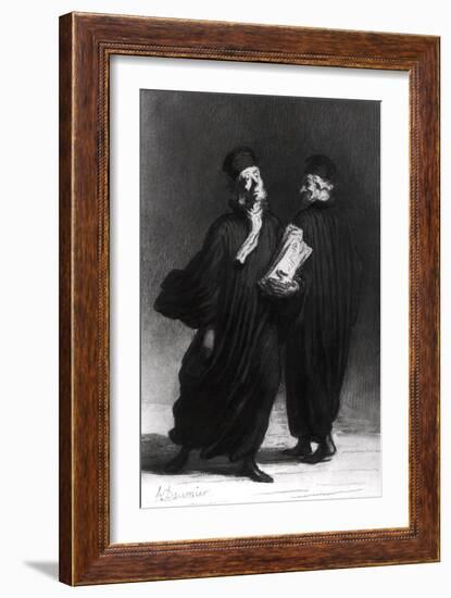 Two Lawyers, circa 1862-Honore Daumier-Framed Giclee Print