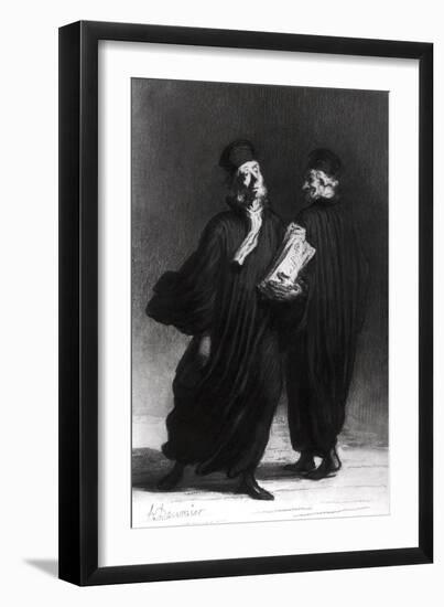 Two Lawyers, circa 1862-Honore Daumier-Framed Giclee Print